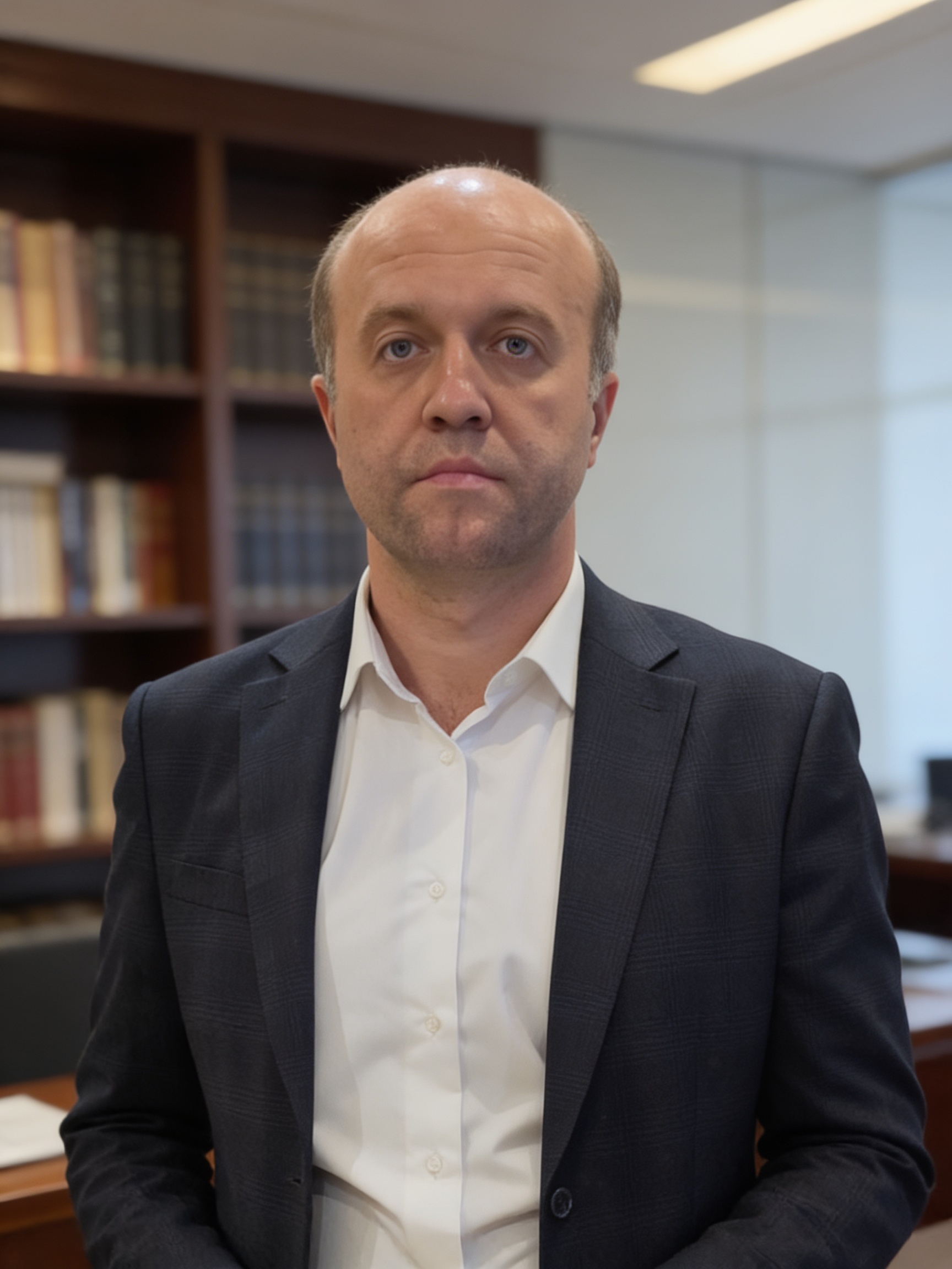 Александр Канаев в рабочем кабинете
